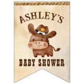 Het is een cowboy baby shower aangepaste naam vlaggetjes (Eerste vlag)