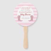 Het is een Cowgirl Country Baby shower Fans Handwaaier (Achterkant)