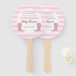 Het is een Cowgirl Country Baby shower Fans Handwaaier