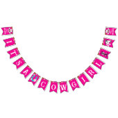 Het is een cowgirl helder roze groovy retro madeli vlaggetjes (Alle)