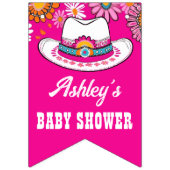 Het is een cowgirl helder roze groovy retro madeli vlaggetjes (Eerste vlag)