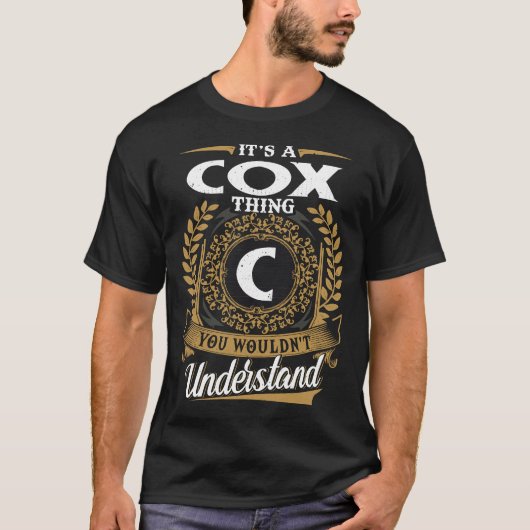 Het is een Cox ding dat je zou_niet begrijpen T-shirt (Voorkant)