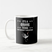 Het is een Crane Ding Funny Quote Bird Cranes Koffiemok (Links)