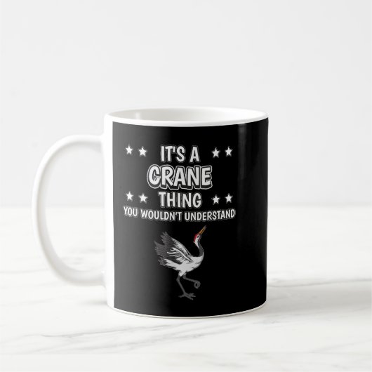 Het is een Crane Ding Funny Quote Bird Cranes Koffiemok (Links)