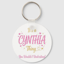 Het is een Cynthia-ding Roze Goud Vrouwen Cadeau