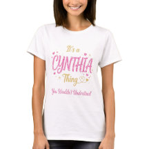 Het is een Cynthia-ding Roze Goud Vrouwen Cadeau
