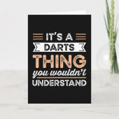 Het is een Darts Ding Grappig Dartist Cadeau Kaart (Voorkant)