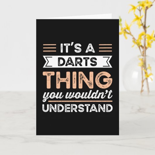 Het is een Darts Ding Grappig Dartist Cadeau Kaart (Gele Bloem)