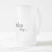 Het is een DELCO-ding! Matglas Bierpul (Voorkant rechts)