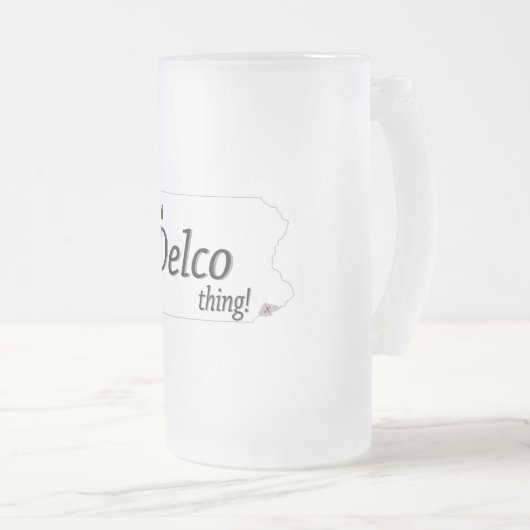 Het is een DELCO-ding! Matglas Bierpul (Voorkant rechts)