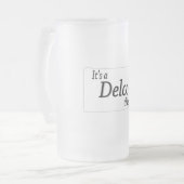 Het is een DELCO-ding! Matglas Bierpul (Voorkant links)