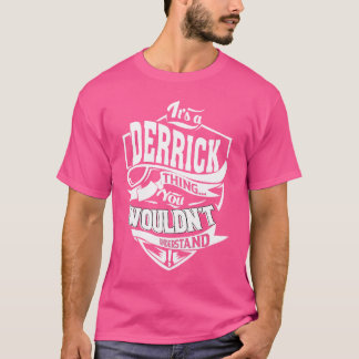 Het is een DERRICK ding T-shirt
