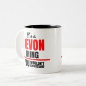 Het is een Devon ding dat je niet zou begrijpen Tweekleurige Koffiemok (Voorkant links)