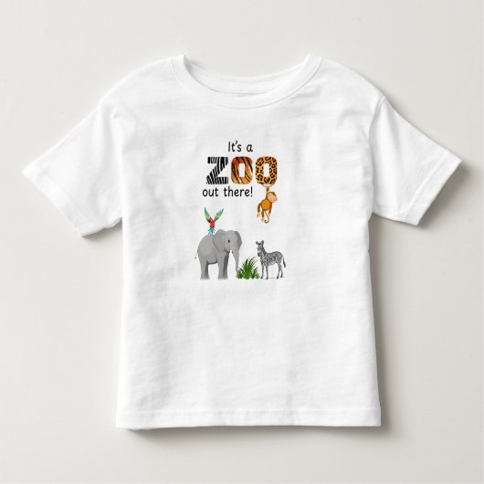 Het is een dierentuin daar! kinder shirts (Voorkant)