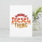 Het is een Diesel Thing Trucker Cadeautje Bedankkaart (Staand voorkant)