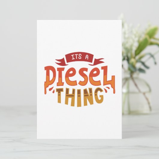 Het is een Diesel Thing Trucker Cadeautje Bedankkaart (Staand voorkant)