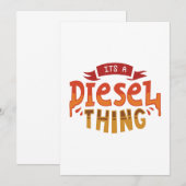 Het is een Diesel Thing Trucker Cadeautje Bedankkaart (Voorkant / Achterkant)