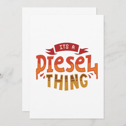 Het is een Diesel Thing Trucker Cadeautje Bedankkaart (Voorkant / Achterkant)