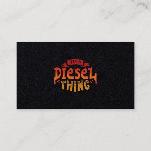 Het is een Diesel Thing Trucker Cadeautje Visitekaartje (Voorkant)