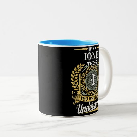 Het is een ding dat je niet kon begrijpen tweekleurige koffiemok (Voorkant rechts)