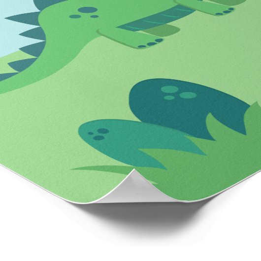 Het is een dinosaurusmammie en poster. poster (Hoek)