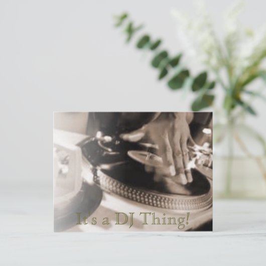 Het is een DJ-ding. Briefkaart (Staand voorkant)