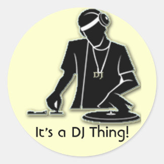 Het is een DJ Thing! Ronde Sticker