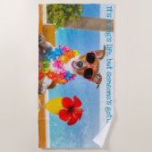 Het is een Dog's Life Funny Strandlaken (Voorkant)