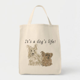 Het is een Dog's Life Yorkshire doodsbankkers Dog  Tote Bag