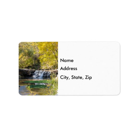 Het is een Dogwood Waterfall Address Label (Voorkant)