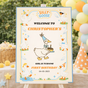 Het is ÉÉN Domme Gans Retro 1e Verjaardag Pret Mod Poster