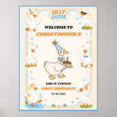 Het is ÉÉN Domme Gans Retro 1e Verjaardag Pret Mod Poster (Voorkant)
