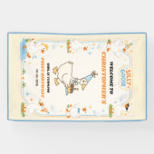 Het is EEN Domme Gans Retro 1e Verjaardag Pret Mod Spandoek (Horizontaal)
