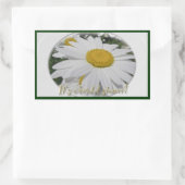 "Het is een douche" Daisy Wildflower Vrijgezellenf Rechthoekige Sticker (Tas)