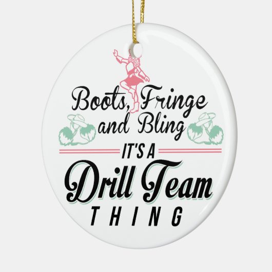 Het is een drilteam dat één-zijdige versiering hee keramisch ornament (Links)