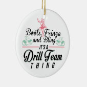 Het is een drilteam ding keramisch ornament (Rechts)