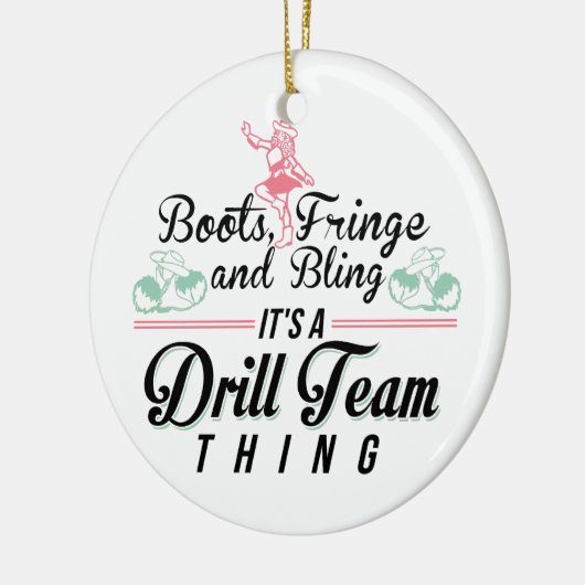 Het is een drilteam ding keramisch ornament (Links)