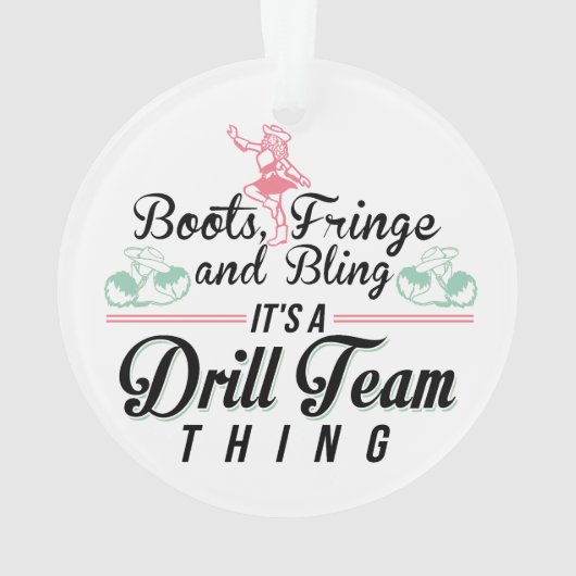 Het is een drilteam ding ornament (achterkant)
