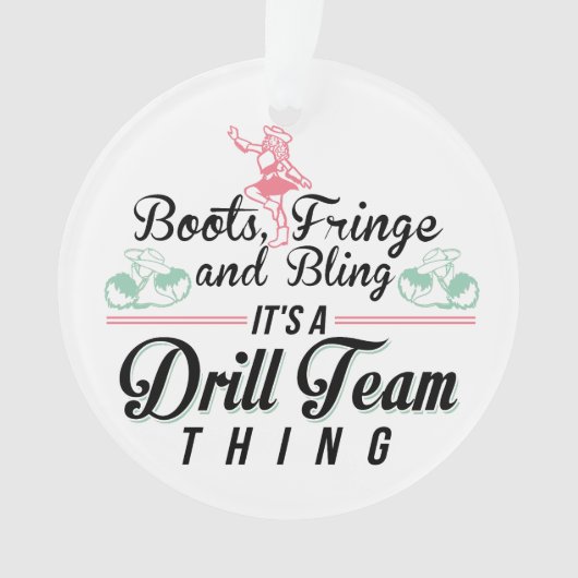 Het is een drilteam ding ornament (voorkant)