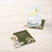Het is een dubbel feest met gouden champagne kartonnen onderzetters (Insitu)