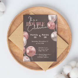 Het is een dubbele viering gezamenlijke verjaardag kaart