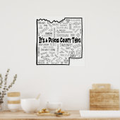 Het is een Dubois County Ding Poster (Keuken)
