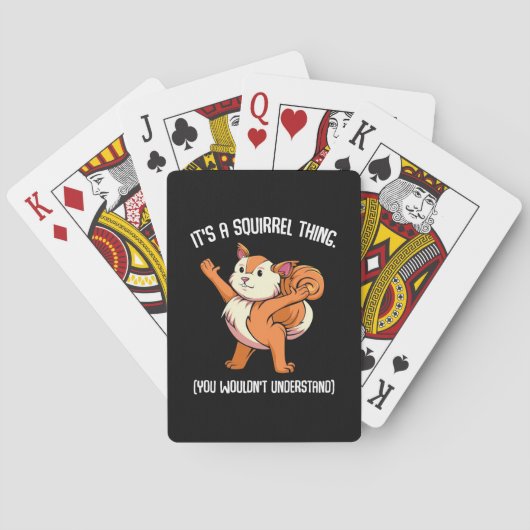 Het is een eekhoorn die je niet zou begrijpen pokerkaarten (Achterkant)