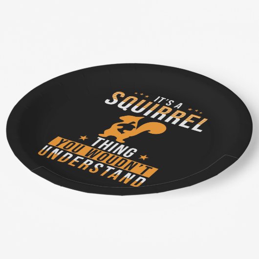 Het is een eekhoorn papieren bordje (Gekanteld)