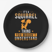 Het is een eekhoorn papieren bordje (Voorkant)