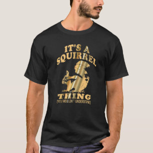 Het is een eekhoorntje dat een eekhoorntjespring i t-shirt