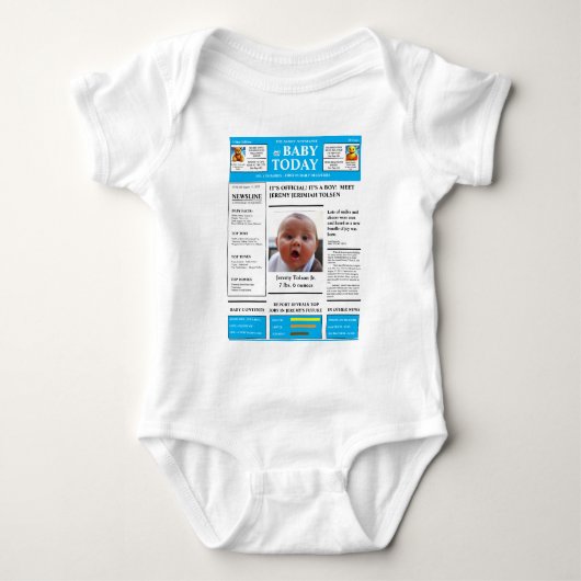 Het is een eendelige bodysuit van Boy BABY (Voorkant)