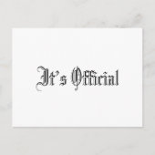 Het is een eenvoudige gotische bruiloft aankondigingskaart (Voorkant)