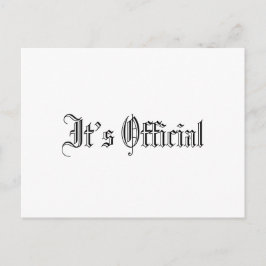 Het is een eenvoudige gotische bruiloft aankondigingskaart