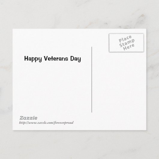 Het is een eer ... Veterans Day-ansichtkaart Briefkaart (Achterkant)